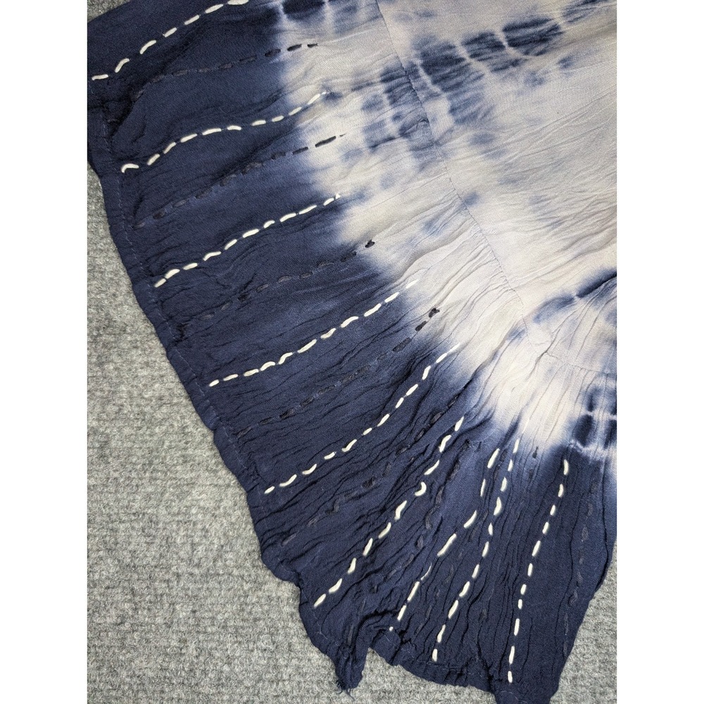 NWT Riviera Sun Women's Size 2XL Tie-dye Blue White Dress Boho Flowy Hippie - Picture 11 of 12